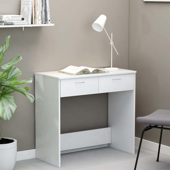 vidaXL - Bureau - 80x40x75 - cm - bewerkt - hout - wit