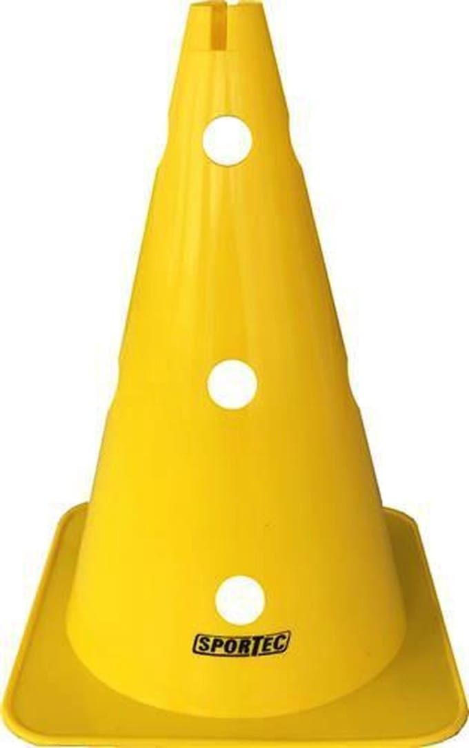Multifunctionele afbakenkegel - pionnen - geel - 10 stuks