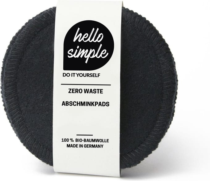 Hello Simple Zero-Waste Make-up Reiningingspads - Ecru - Zacht en Effectief - Biologisch Katoen - Herbruikbaar