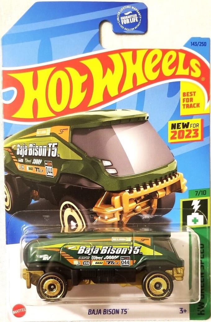 Hot Wheels Baja Bison T5 Green Truck 1:64