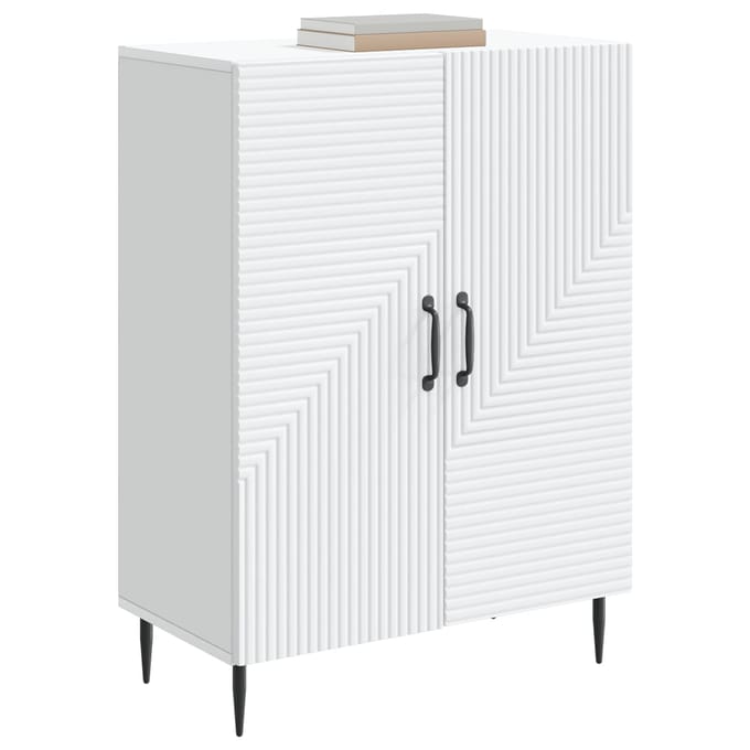 vidaXL - Dressoir - Wit - 66 - x - 34,5 - x - 89,5 - cm - Bewerkt - hout
