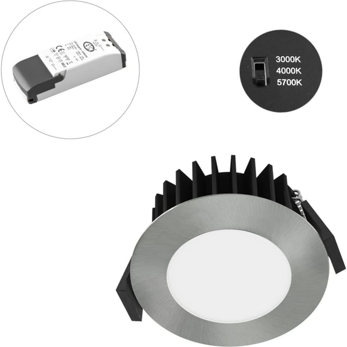 EVN Solido68 LED inbouwlamp 10W chroom