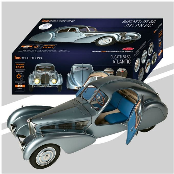 IXO Collections Modelbouwpakket Auto - IXO-012 Bugatti Atlantic 57SC Rothschild bouwmodel schaal 1:8