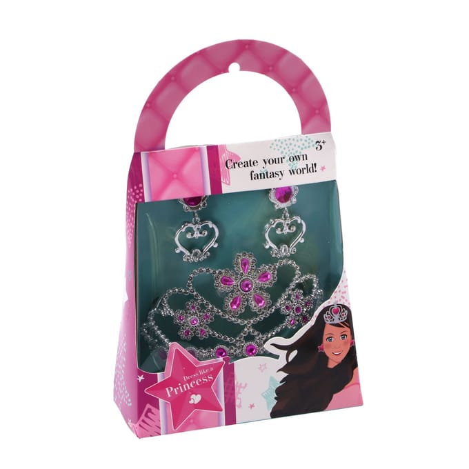Tiara met oorbellen assorti