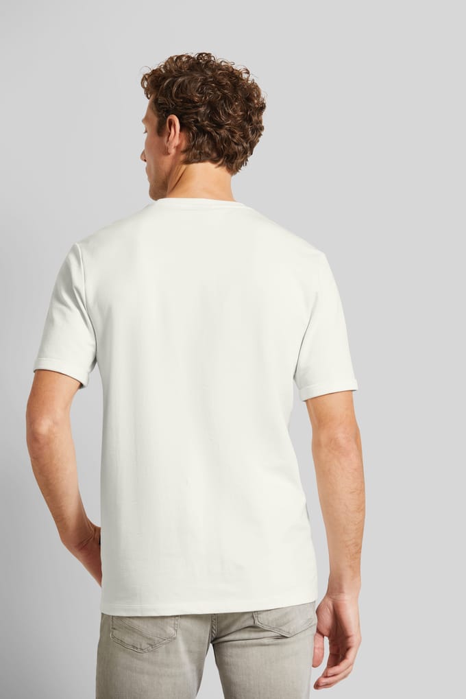 Bugatti Herren T-shirt met discrete bugatti-opdruk