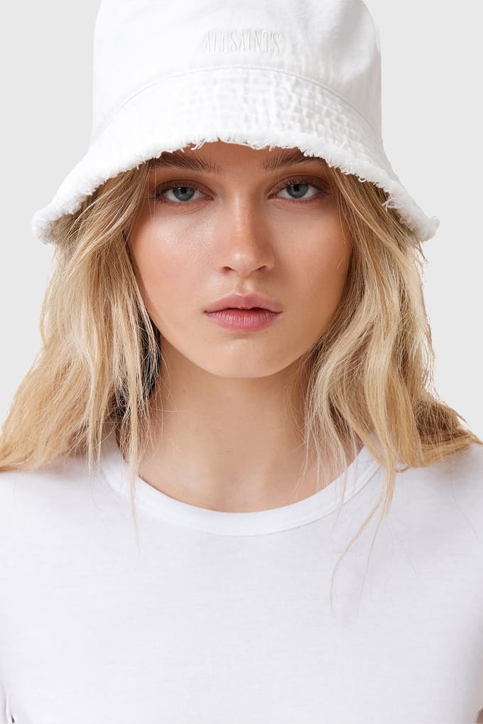 AllSaints Skye Bucket Hat Ecru White Taglia: OS | Cappelli Outlet | Donna | Marrone