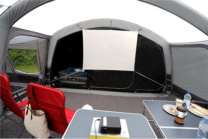 Kampeer Scherm - Projectie Doek - Buiten Entertainment - Kreukvrij Beeld - 160x120 cm - Wit