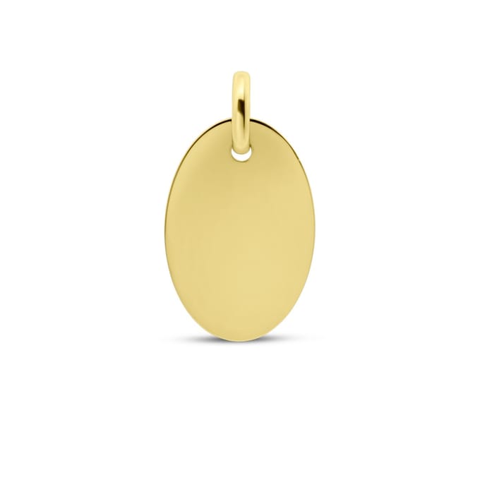 New Bling 9NBG-0601 14KY Hanger ovaal 15x10x0.5mm