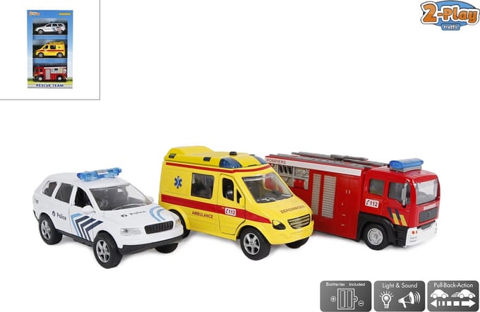 2-Play Traffic 2-Play Die-cast Emergency Service Vehicles Belgium