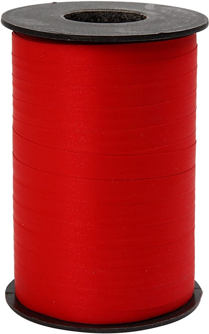 Cadeaulint, b: 10 mm, rood, mat, 250 m