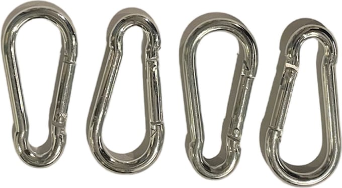 Karabijnhaak - Musketonhaak - DIN 5299C Ø8,00x80 Zn - 4 stuks