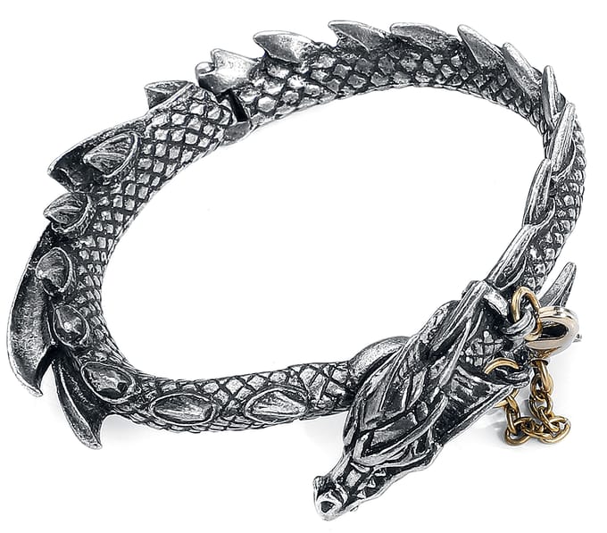 Alchemy Gothic - Gothic Armband - Dragons Lure - voor Mannen - zilverkleurig