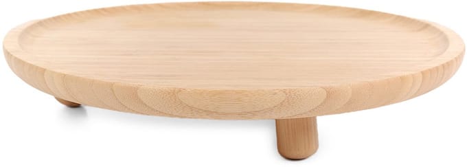 Homla - Taartstandaard - Natuurlijk Bamboe - Diameter 32 cm - Hoogte 6 cm