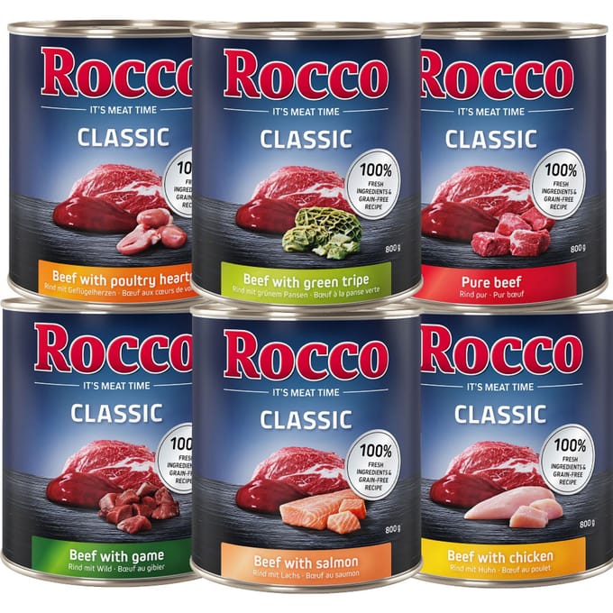 Gemengd probeerpakket  Rocco Classic 6 x 800g - 6 verschillende soorten
