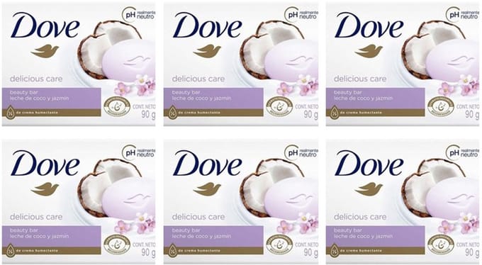 Dove Zeep Cocos & Jasmijnblaadjes 6 x 90 Gram