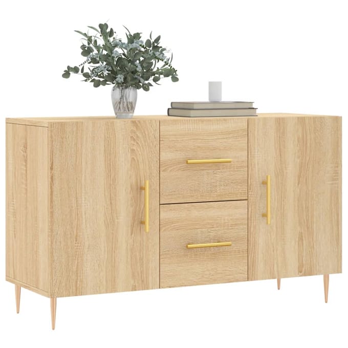 vidaXL - Dressoir - 100x36x60 - cm - bewerkt - hout - sonoma - eikenkleurig