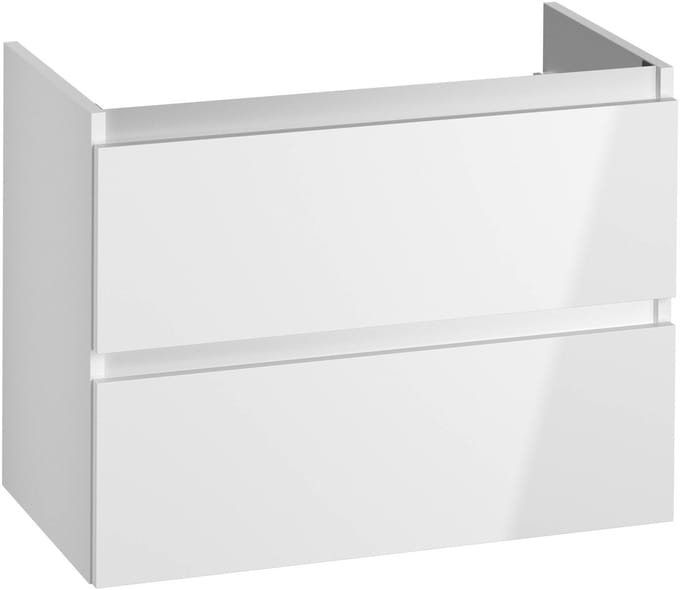 Saqu Gaia wastafelonderkast 80x45x60cm glans wit – witte greeplijst