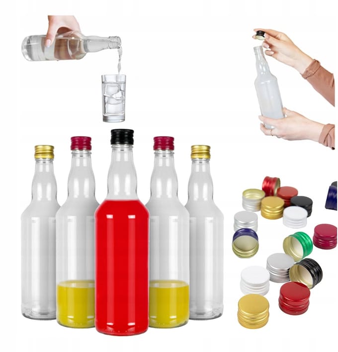 Bimberek Monopol Serie - Glazen Fles - 500ml - Transparant - Set van 50