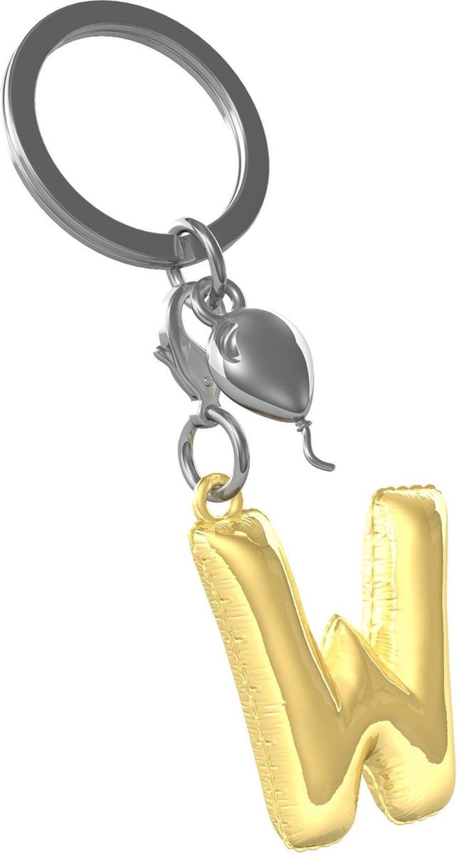 Metalmorphose Initialen Alfabet Sleutelhanger Letter W