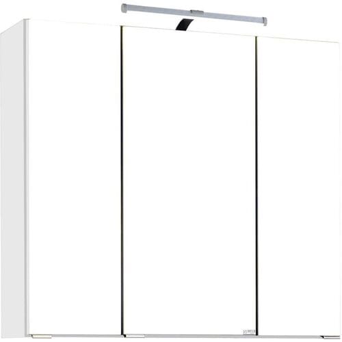 HELD Badkamer spiegelkast Bologna 3D (LED opbouwlamp, wit, 70 cm)