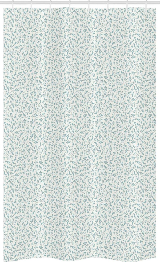 ABAKUHAUS Douchegordijn stall_60698 120x180 – Turquoise/Ivoor, Polyester