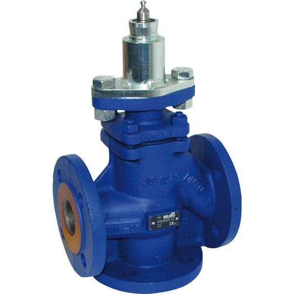 Belimo 3-Weg Klepafsluiter DN40 Flens 20mm Slag Kvs25 100-240VAC 35s 2/3-punts 1000N IP54 H7040X25-S2/NVC230A-TPC