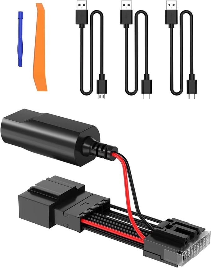 Dashcam Stroomadapter - Adapter Auto Camera - Veilige Rit - 16 Pin Type A - 30 cm Kabel - Zwart