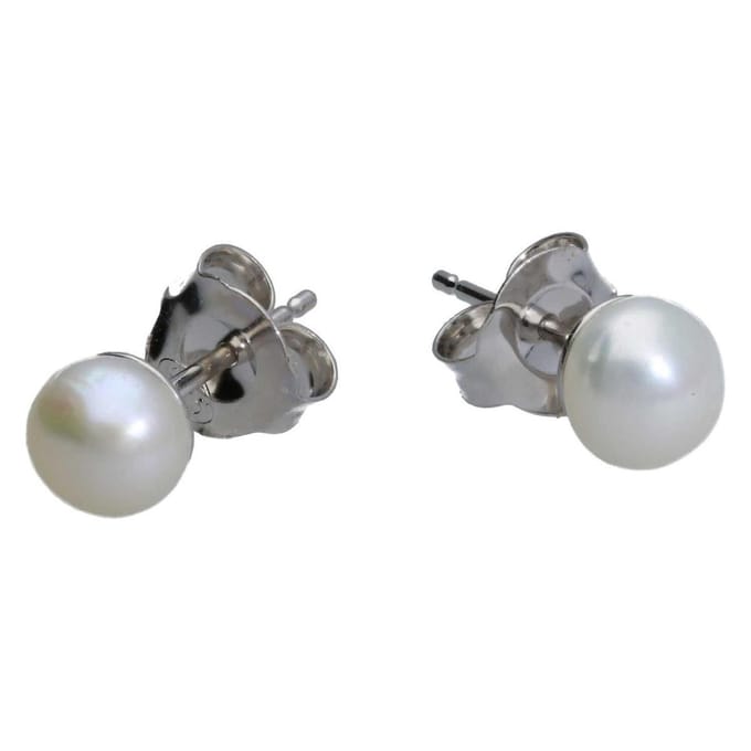 Bela Donaco Oorknopjes Classic – Sterling Zilver – Witte Parels