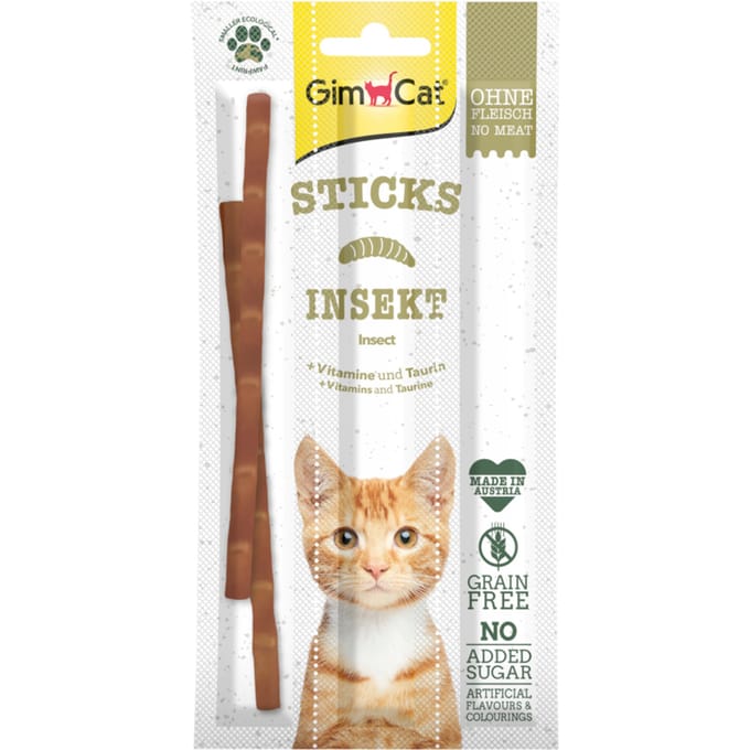 3 stuks GimCat Sticks insect kattensnacks