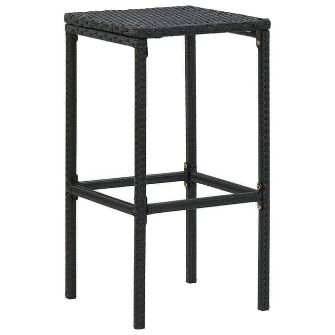 vidaXL - Barkrukken - 6 - st - met - kussens - poly - rattan - zwart