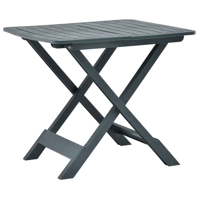 vidaXL - Tuintafel - inklapbaar - 79x72x70 - cm - kunststof - groen