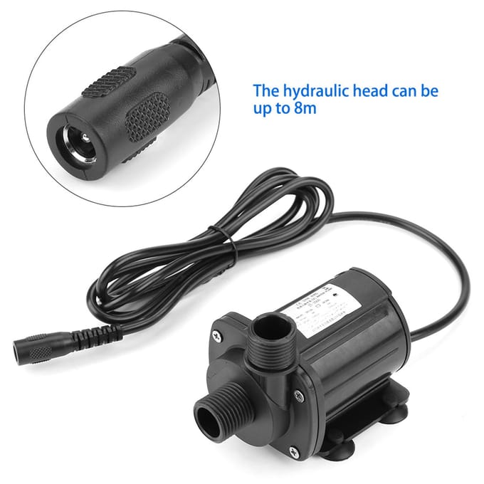 Mini Hoge Opvoerhoogte DC Borstelloze Dompelwaterpomp 24V 20 graden Celsius 90 graden Celsius