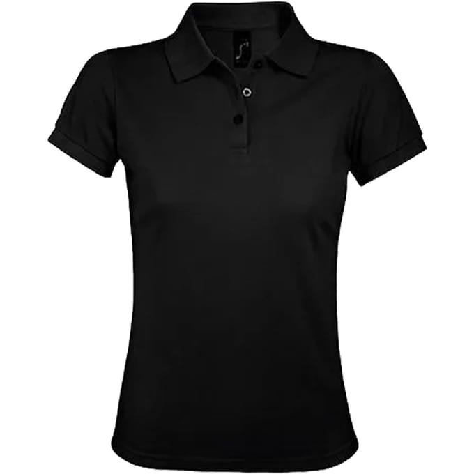 SOLS Dames/Dames Prime Poloshirt (Zwart)