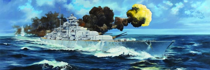 Trumpeter Modelbouwpakket Schepen - 03702 German Bismarck Battleship Plastic - 1:200 - Modelbouw