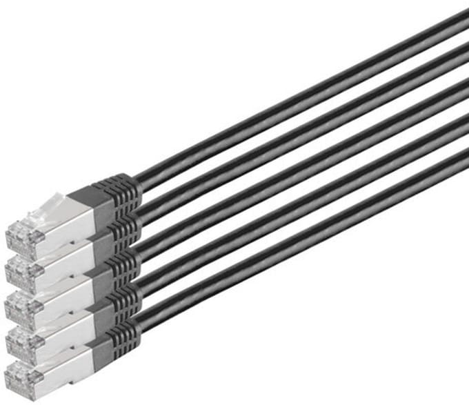 Patchkabel cat 6 S/FTP PIMF HF VE5 schwarz 0,5m
