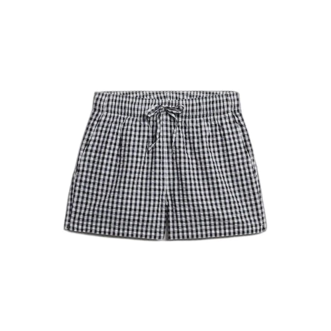 Superdry - Gestreepte elastische short van biologisch katoen - Dames - Korte broeken