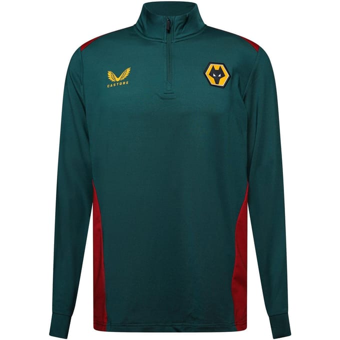 Castore Trainingsjack met kwartrits voor heren van Wolverhampton Wanderers FC (Rood)