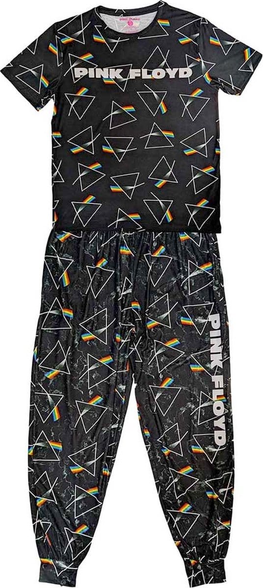 Pink Floyd - Prism Repeat Pyjama - M - Zwart