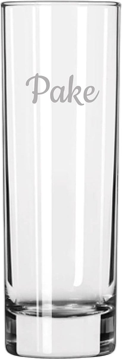 Gegraveerde longdrinkglas 22cl Pake