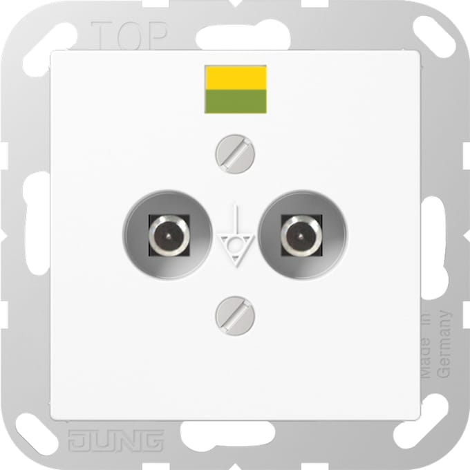 Jung AS500 Potentiaalvereffeningsstopcontact - A565-2NWW - E32RZ
