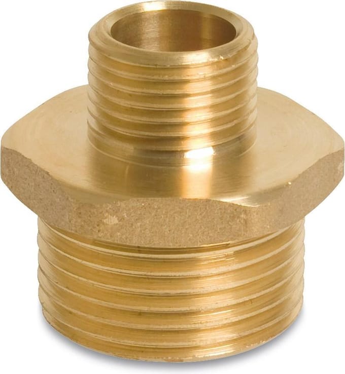 Mega Nr. 245 Verloopnippel messing 1 1/4" x 3/4" buitendraad