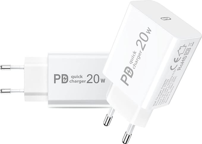 20W USB C Oplader - Power Delivery 3.0 - Snellader - Wit