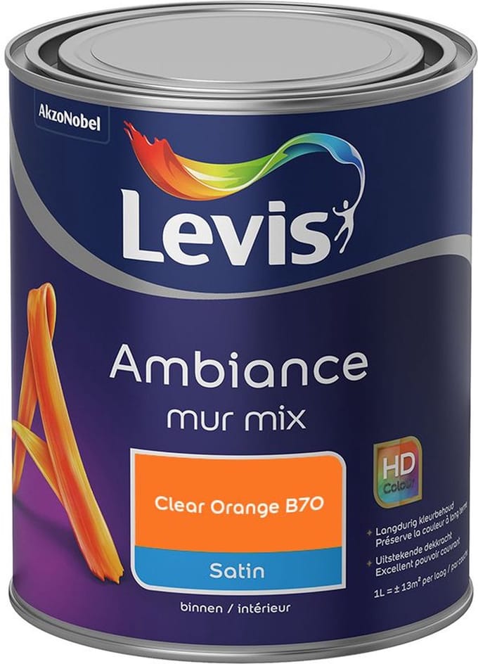 Levis - Ambiance Mur Satin Mix - Clear Orange B70 - Mengverf - 1 L