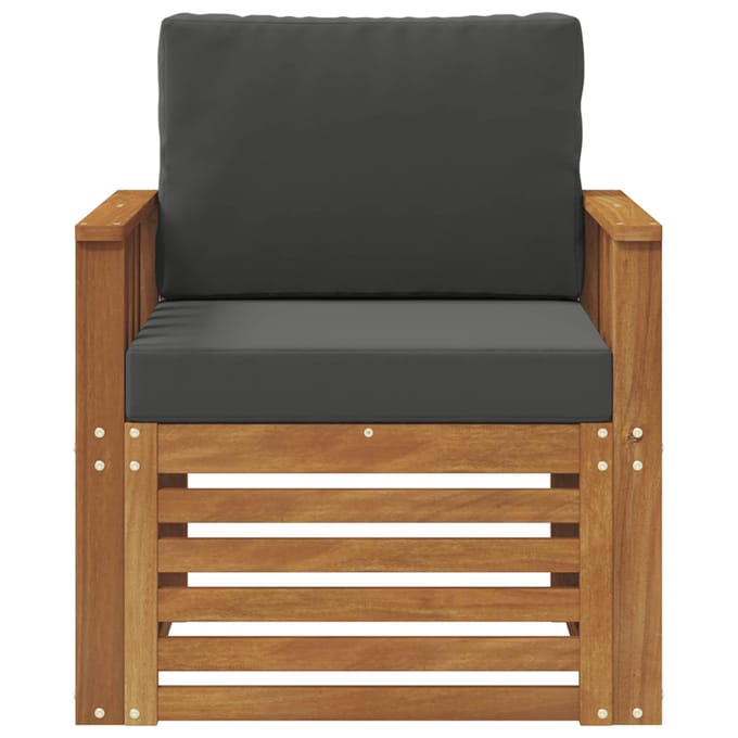 vidaXL - Buiten - bank - set - Massief - Acacia - Hout - en - Polyester