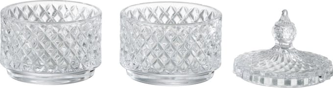 J-Line voorraadpot 2 Lagen - glas - transparant