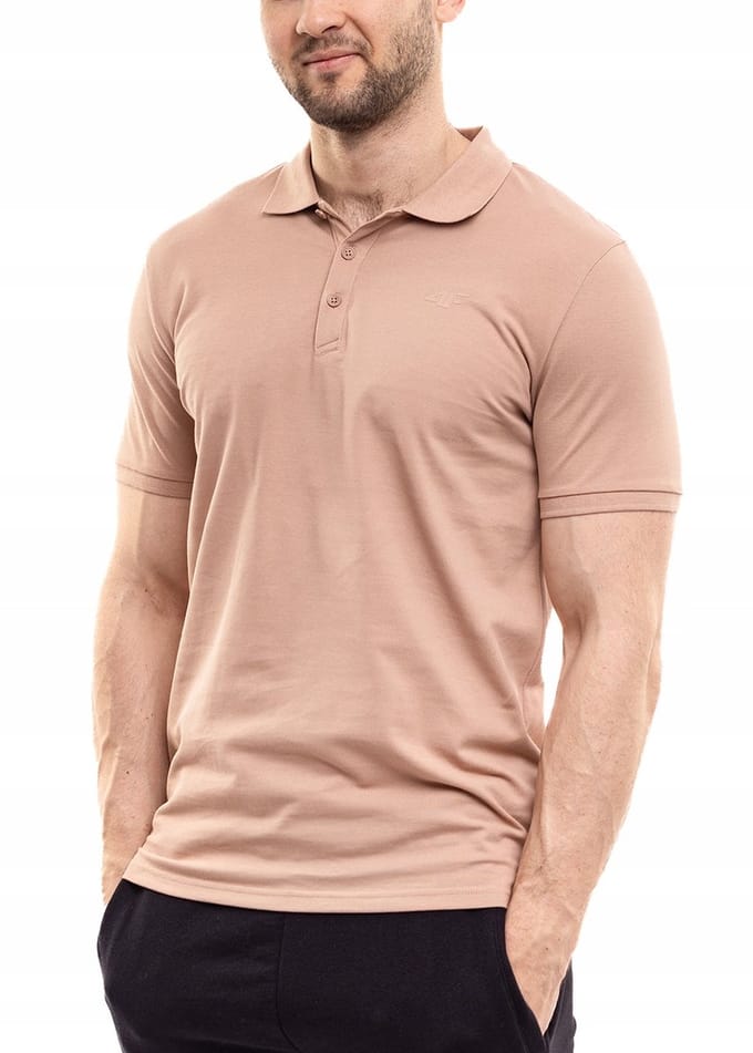4F T-shirt Heren - Beige - Katoen - Maat L