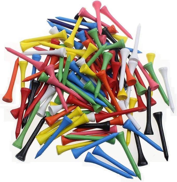 Professionele Houten Golf Tees 54mm - 100 Stuks
