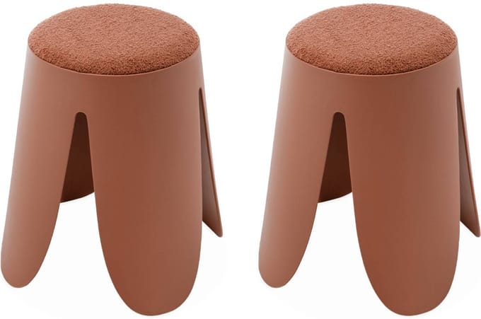 sweeek - Set van 2 stapelkrukken, niki, ø30 / 44 x h46cm