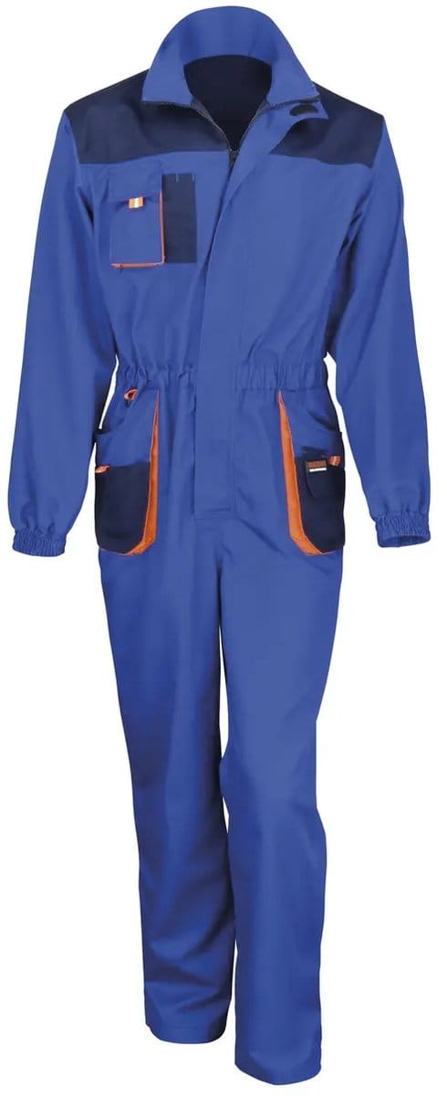 Result Lite Coverall RT321 - Royal/Navy/Orange - M
