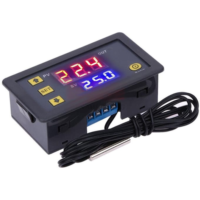 Temperatuurregelaarmodule met Waterdichte Sonde Hoge Nauwkeurigheid Digitale Display Thermostaatschakelaar black